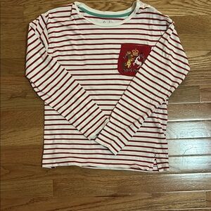 Red Striped Kids Shirt with Pocket Mini Boden
